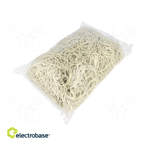 Rubber bands | Width: 1.5mm | Thick: 1.5mm | rubber | Colour: white image 1