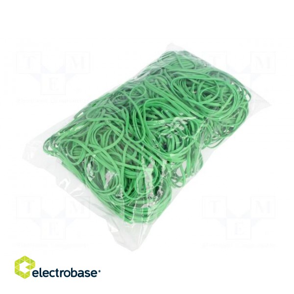 Rubber bands | Width: 3mm | Thick: 1.5mm | rubber | Colour: green фото 1