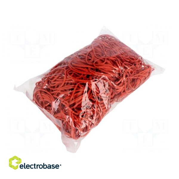 Rubber bands | Width: 3mm | Thick: 1.5mm | rubber | Colour: red | Ø: 50mm image 1