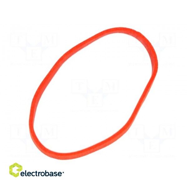 Rubber bands | Width: 3mm | Thick: 1.5mm | rubber | Colour: red | Ø: 50mm image 2