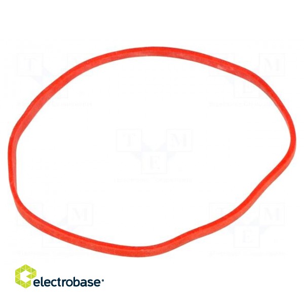 Rubber bands | Width: 3mm | Thick: 1.5mm | rubber | Colour: red | Ø: 70mm фото 2