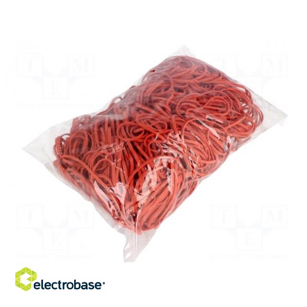 Rubber bands | Width: 3mm | Thick: 1.5mm | rubber | Colour: red | Ø: 80mm image 1