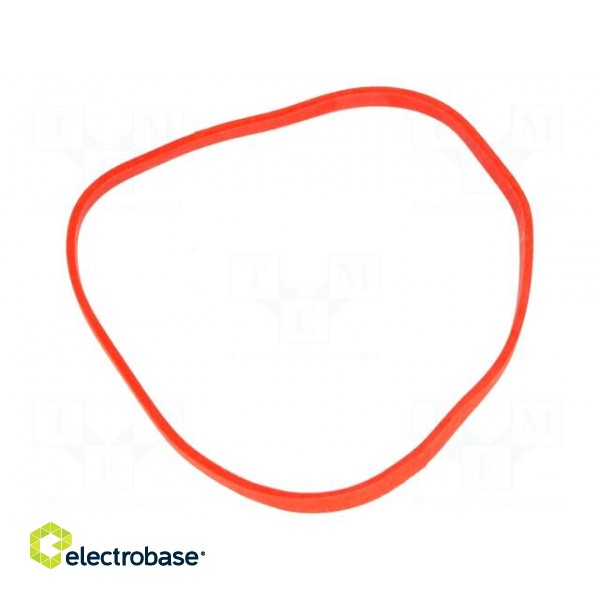 Rubber bands | Width: 3mm | Thick: 1.5mm | rubber | Colour: red | Ø: 80mm image 2