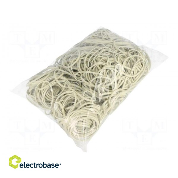 Rubber bands | Width: 3mm | Thick: 1.5mm | rubber | Colour: white фото 1