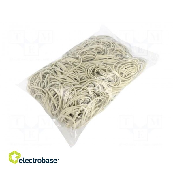 Rubber bands | Width: 3mm | Thick: 1.5mm | rubber | Colour: white image 1