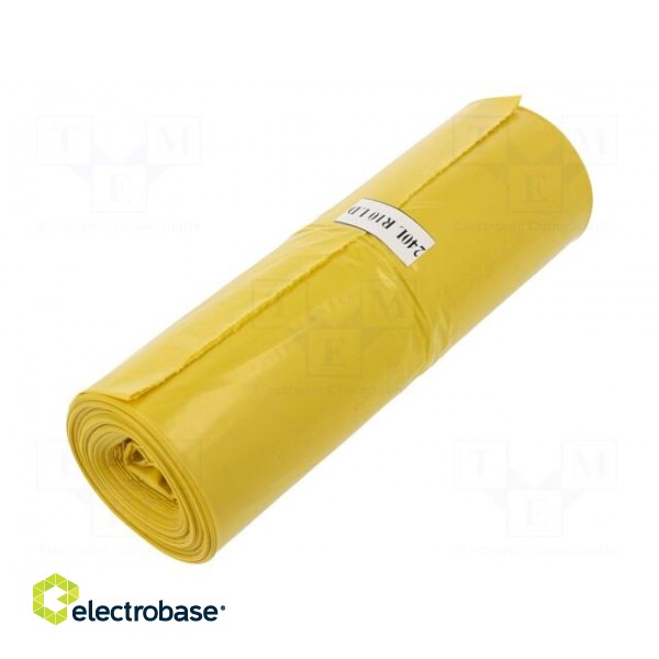 Trash bags | LDPE | Colour: yellow | 10pcs | 240l
