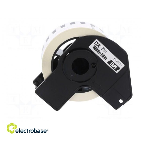 Foil tape | 29mm | 15.24m | white | Character colour: black | glued image 3