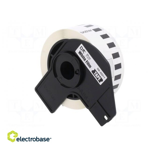 Foil tape | 29mm | 15.24m | white | Character colour: black | glued фото 4