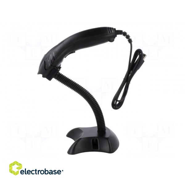 Barcode scanner | Interface: USB | with holder | 1D image 4