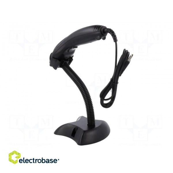 Barcode scanner | Interface: USB | with holder | 1D image 5
