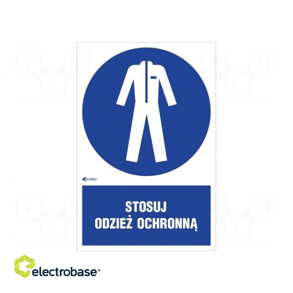 Safety sign | regulatory | self-adhesive folie | W: 200mm | H: 300mm