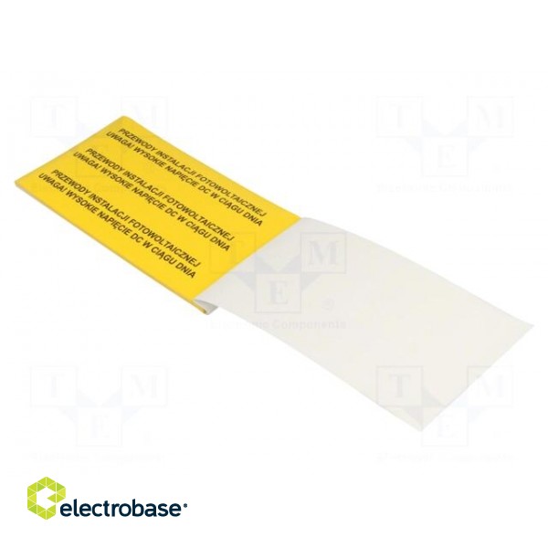 Safety sign | self-adhesive folie | W: 26.3mm | H: 120mm | yellow фото 2