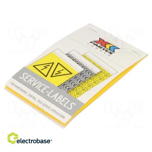 Safety sign | self-adhesive folie | W: 40mm | H: 79mm | yellow фото 1