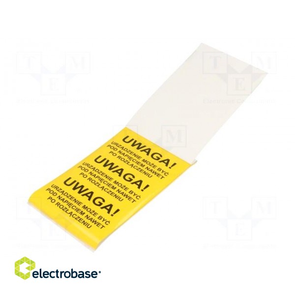 Safety sign | self-adhesive folie | W: 40mm | H: 79mm | yellow image 2