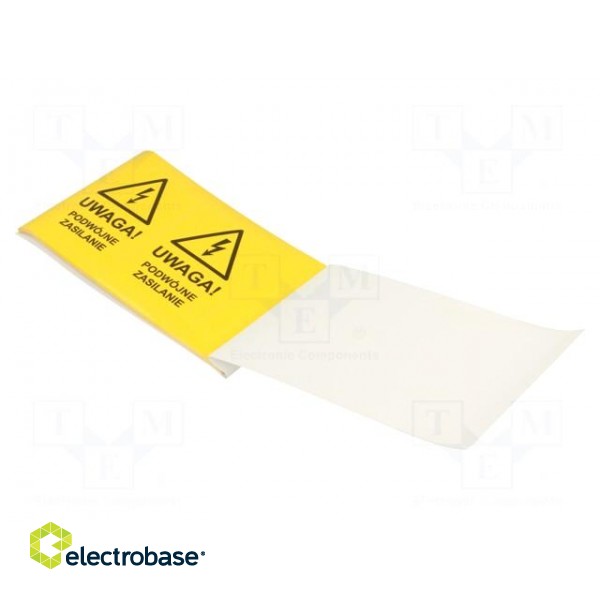 Safety sign | self-adhesive folie | W: 53mm | H: 77mm | yellow фото 2