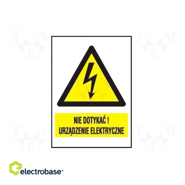 Safety sign | warning | PVC | W: 105mm | H: 148mm