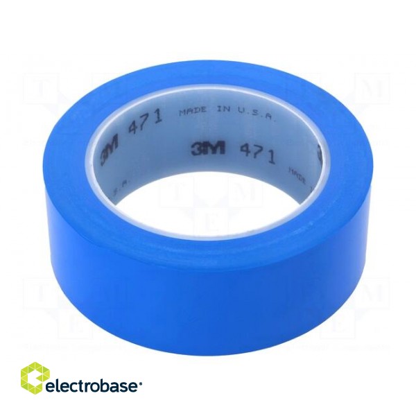 Tape: marking | blue | L: 33m | W: 38mm | Thk: 0.13mm | 2.5N/cm | 130%