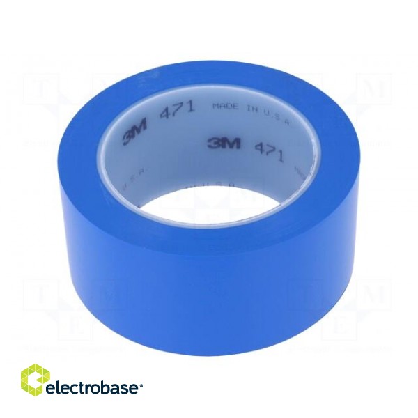 Tape: marking | blue | L: 33m | W: 50mm | Thk: 0.13mm | 2.5N/cm | 130%