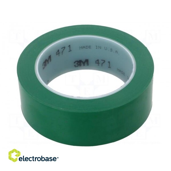 Tape: marking | green | L: 33m | W: 38mm | Thk: 0.13mm | 2.5N/cm | 130%