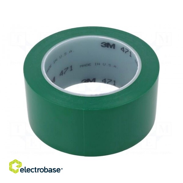 Tape: marking | green | L: 33m | W: 50mm | Thk: 0.13mm | 2.5N/cm | 130%