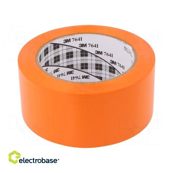 Tape: marking | orange | L: 33m | W: 50mm | self-adhesive