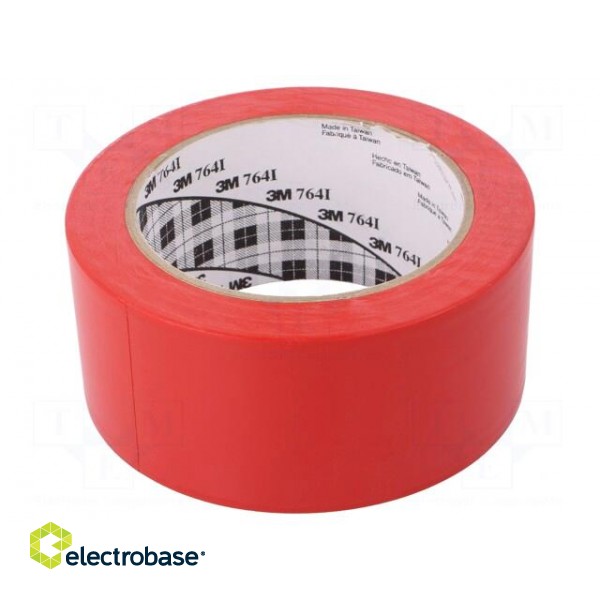 Tape: marking | red | L: 33m | W: 50mm | V: self-adhesive