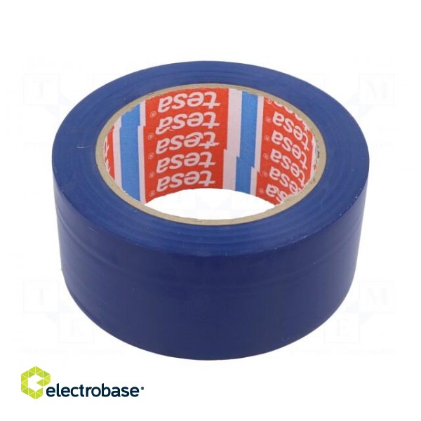 Tape: warning | blue | L: 33m | W: 50mm | self-adhesive | Thk: 0.15mm | 160%