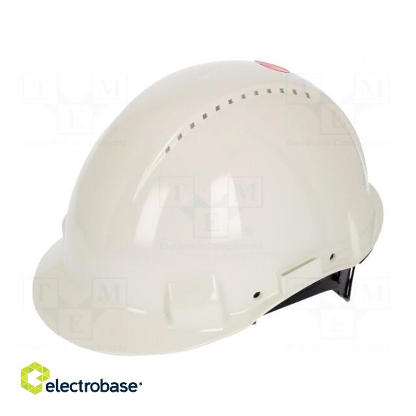 Protective helmet | vented | Size: 54-62mm | white | EN 397 | Mat: ABS image 1