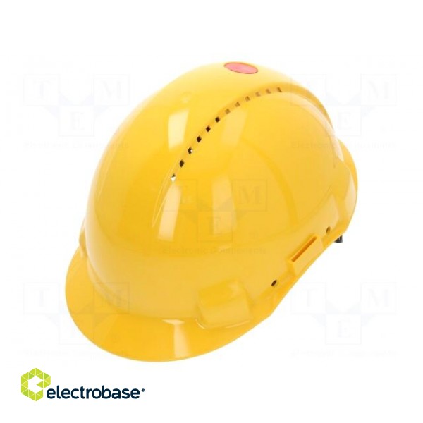Protective helmet | vented | Size: 54-62mm | yellow | EN 397 | Mat: ABS image 1