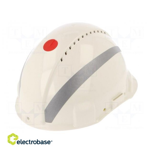 Protective helmet | vented,with reflector | Size: 53÷62mm | white image 3