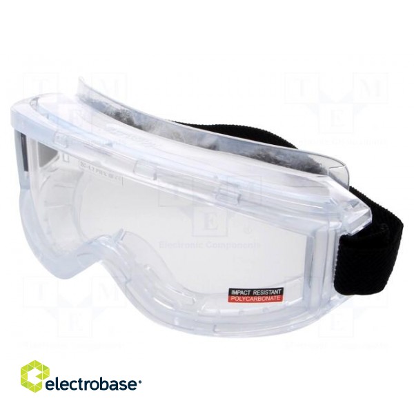 Safety goggles | Lens: transparent | Protection class: B