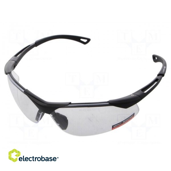 Safety spectacles | Lens: transparent | Resistance to: UV rays