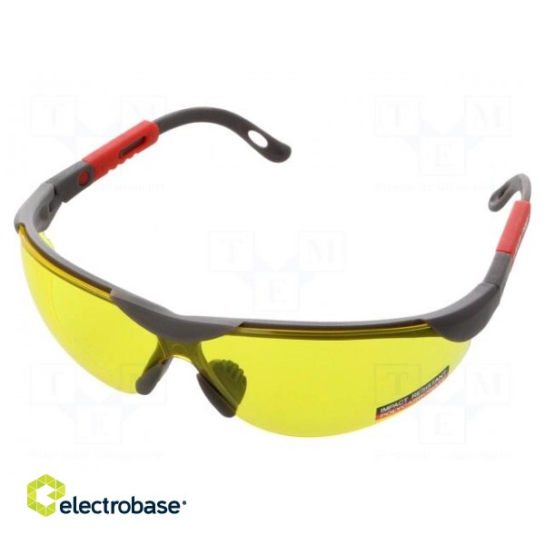 Safety spectacles | Lens: yellow | Resistance to: UV rays