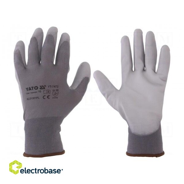 Protective gloves | Size: 10 | grey-black