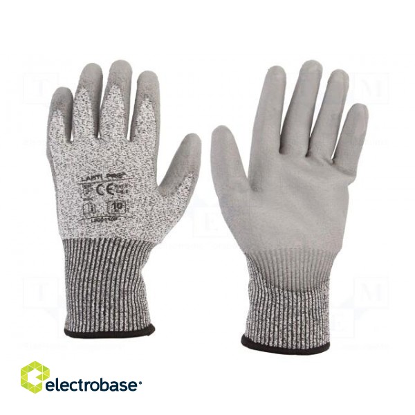 Protective gloves | Size: 10 | grey | composite fibre