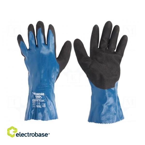 Protective gloves | Size: 10,XL | blue | nitryl,polyamide | Oil Guard