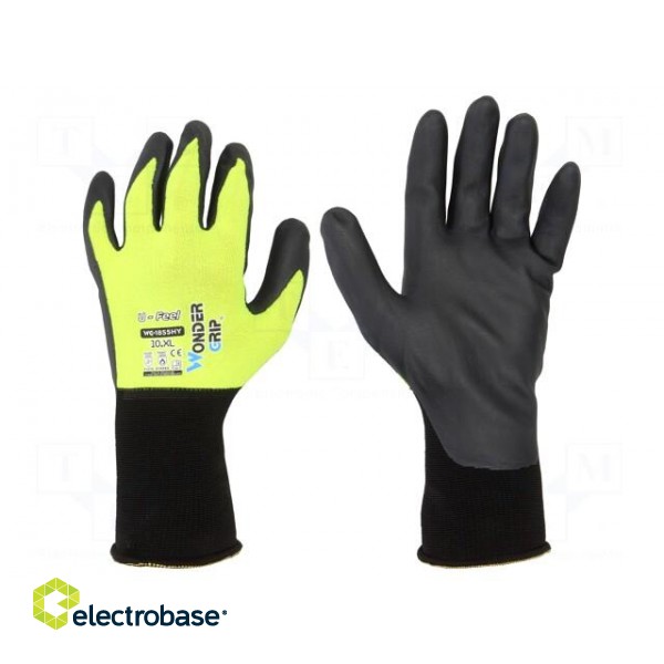 Protective gloves | Size: 10,XL | green (light) | nitryl | U-Feel