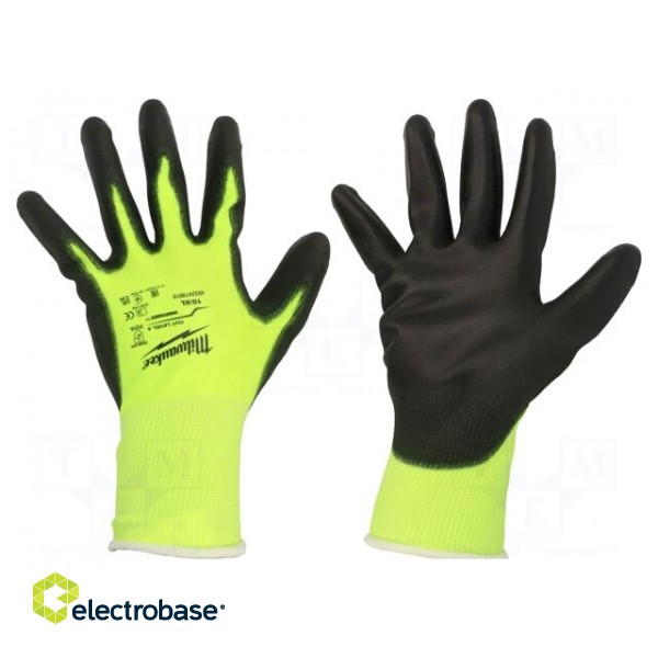 Protective gloves | Size: 10,XL | Resistance to: cutting | warning