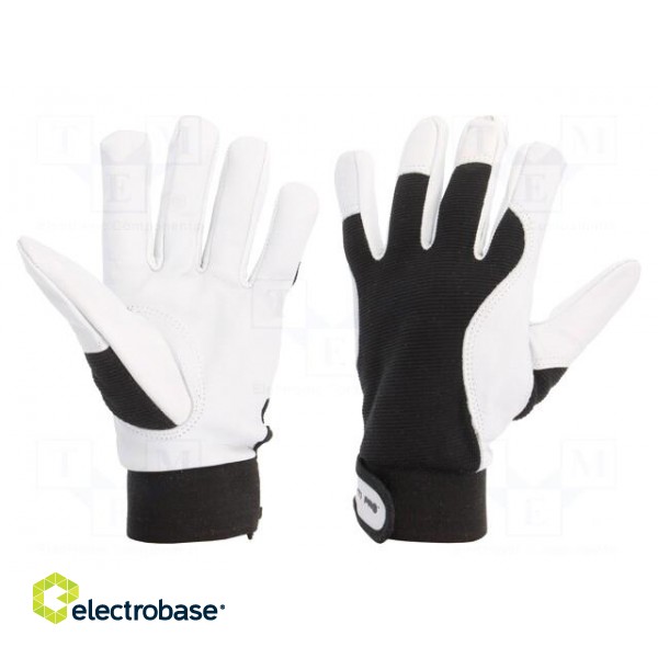 Protective gloves | Size: 11 | black | natural leather