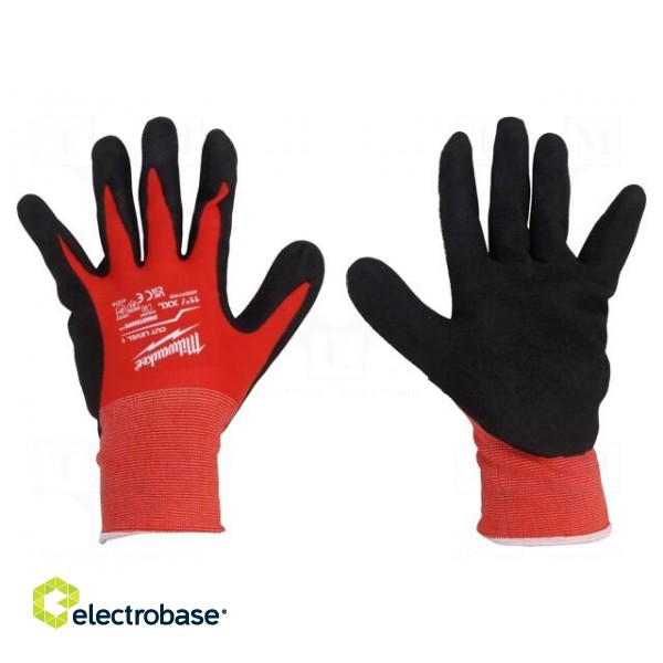 Protective gloves | Size: 11,XXL | black/red
