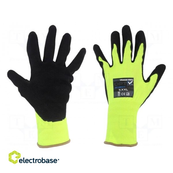 Protective gloves | Size: 11,XXL | green (light) | polyester | Opty