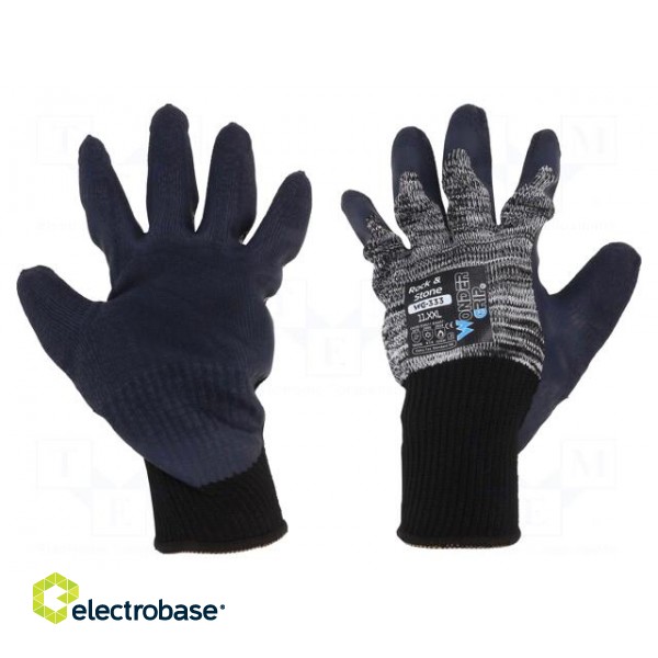 Protective gloves | Size: 11,XXL | grey | cotton,latex,polyester