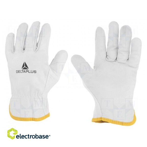 Protective gloves | Size: 7 | natural leather | FBN49