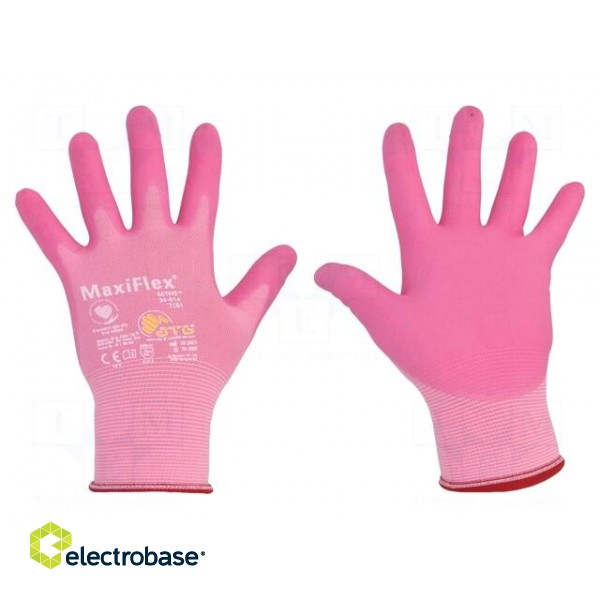 Protective gloves | Size: 7 | pink | MaxiFlex® Active™