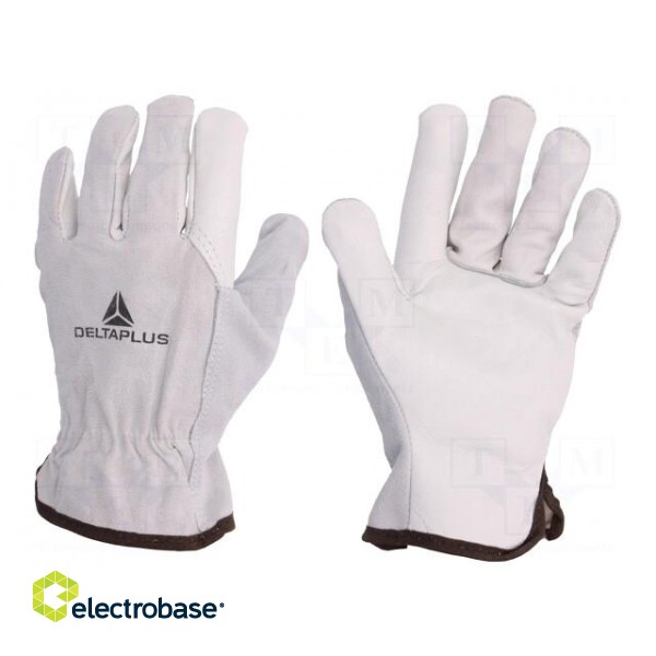 Protective gloves | Size: 8 | natural leather | FCN29