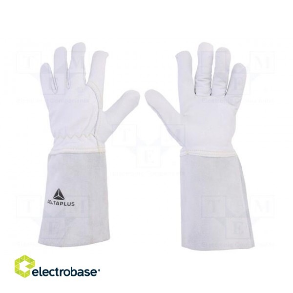 Protective gloves | Size: 8 | natural leather | TIG15K