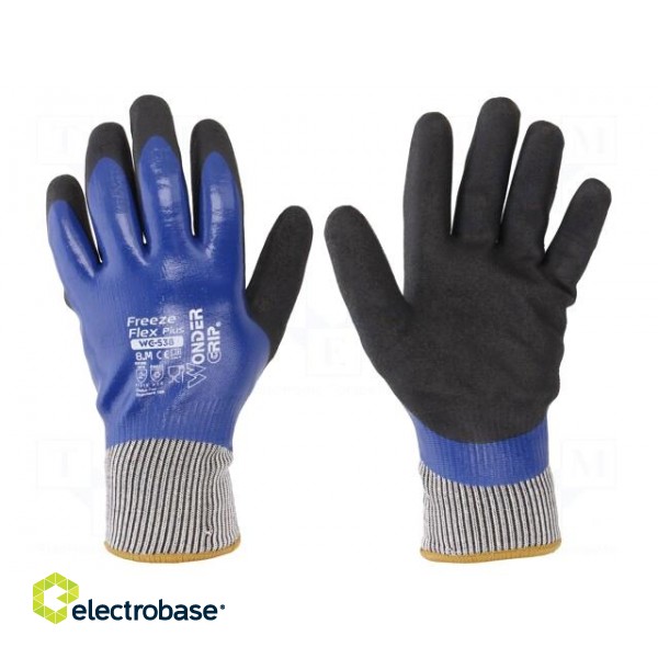Protective gloves | Size: 8,M | blue | latex,polyester