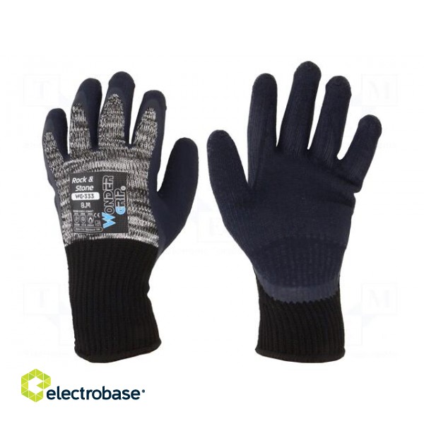 Protective gloves | Size: 8,M | grey | cotton,latex,polyester
