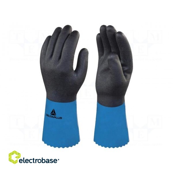Protective gloves | Size: 9 | light-blue | acrylic,latex,polyamide