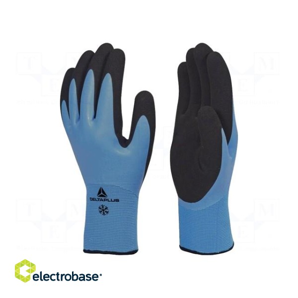 Protective gloves | Size: 10 | light-blue | acrylic,latex,polyamide